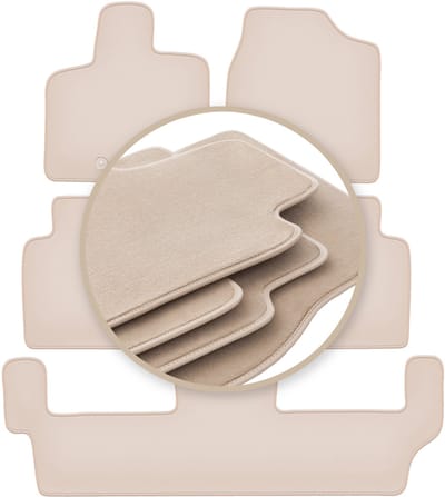PREMIUM beige vloermatten voor: Chrysler Town&Country IV 7-zits 2008-2016