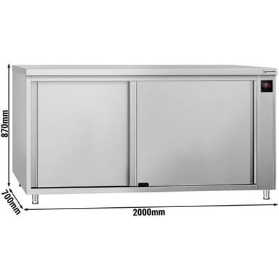 GGM Gastro Wärmeschrank ECO - 2000x700mm - mit Durchreiche & Schiebetüren - Digital