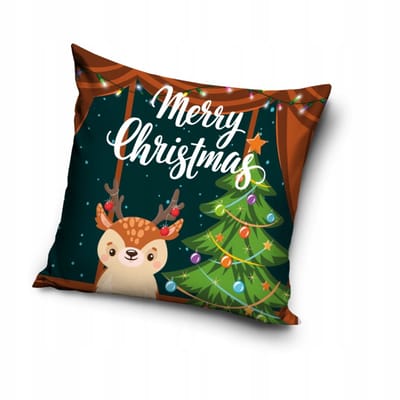 Kerst Kussenhoes 40x40 cm - rendiermotief