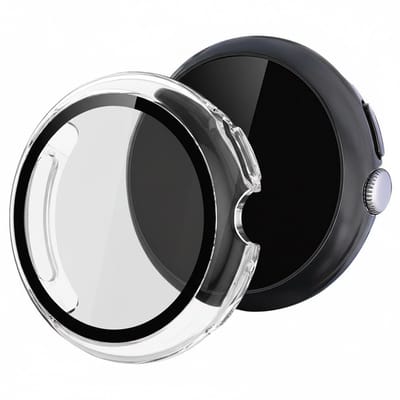 Screenprotector case - geschikt voor Google Pixel Watch 4 41mm - full cover hoesje - gehard glas - 41 mm - volledige bescherming - transparant