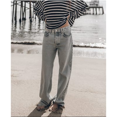 Mikuta The Blue Loose Jeans Size: W26 | Wide-Leg & Flared Pants Outlet | Dames | Blauw