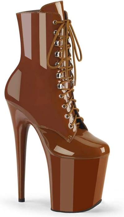 Pleaser - FLAMINGO-1020 Plateau Laarzen, Paaldans schoenen - US 6 - 36 Shoes - Bruin