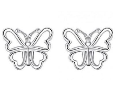 Oorbellen- Vlinder- zilverkleur- Charme Bijoux