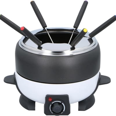 RWB® Kaasfondue Set - Fondue Set - Kaasfondue - Wit en Zwart - 25 x 22 x 16 cm