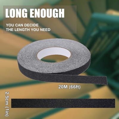 Antislip plakband - Veiligheidstrips - Gladde oppervlakken - Verhoogt wrijving - 20 meter rol - Grijs