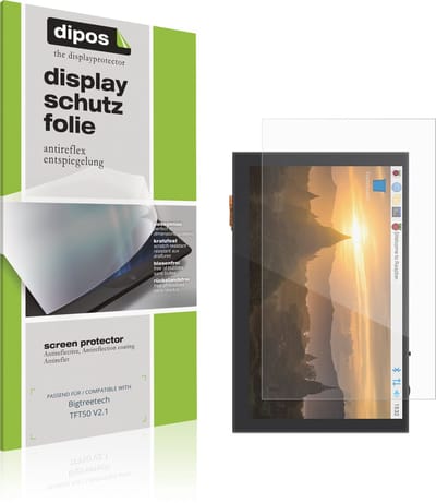 dipos – 4x Matte Beschermfolie geschikt voor Bigtreetech TFT50 V2.1 | Krasbestendige & antireflecterende Screenprotector Ultra-Thin