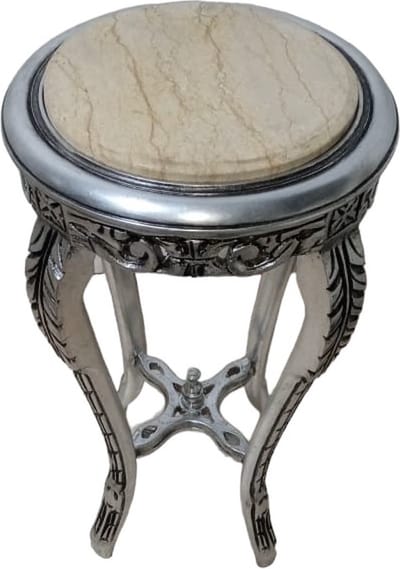 Barok rond bijzettafeltje zilver