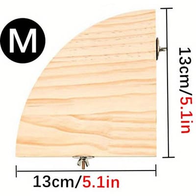 Waaiervormige Vogel Papegaai Houten Standrek Vogelkooi Accessoires Zitstok voor Klein Dier Chinchilla Eekhoorn Hamster Standbord beige