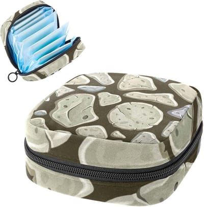 Periode Portemonnee - Maandverband Tasje - Hygiënisch Opbergen - Zachte Pluche Stof - 17x17x12 cm - Meerkleurig