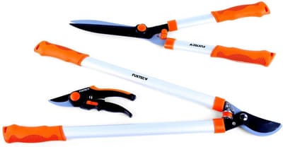 Set van 3 premium tuinscharen - FUXTEC FX-SPS3 - hand, voor takken, voor heggen