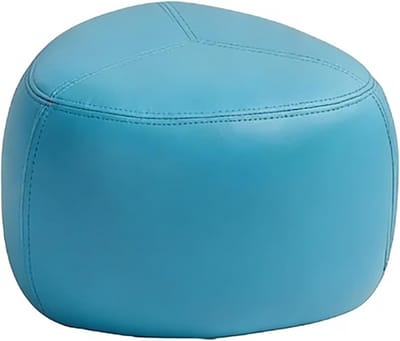 Voetenbank Kruk - Lage Poef - Ontspannen Zitten - Zachte Comfortabele Zitting - 45 x 30 cm - Blauw
