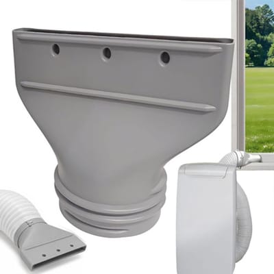 VHV - Mobiele airco adapter - Koppelstuk luchtslang - Verloopstuk airconditioning - Universeel - Luchtdicht - Voor mobiele airco - Voor garage en kamer - 25.7*13.5cm - Grijs
