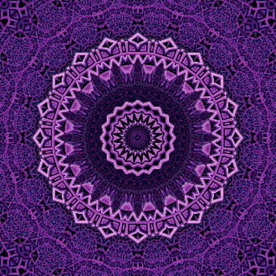 MyHobby Borduurpakket – Paarse mandala 60×60 cm - Aida borduurstof 5,5 kruisjes/cm (14 count) - Telpatroon - Borduurgaren - Borduurnaald - Handleiding - Voor Beginners & Gevorderden - Complete borduurset