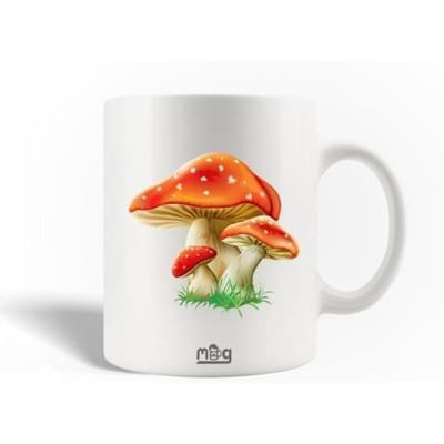 Mug en Céramique - MANIACASE - Rouge - 30cl - Compatible Lave-Vaisselle - Forme Ronde