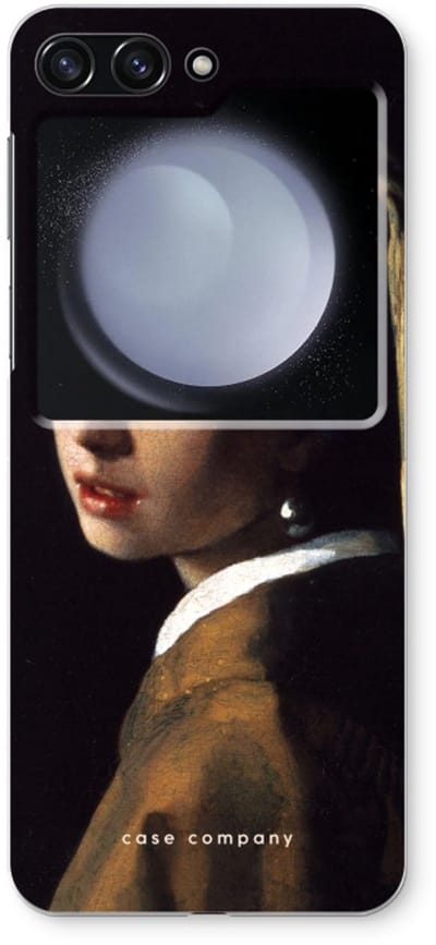 Case Company® - Hoesje geschikt voor Samsung Galaxy Z Flip5 hoesje - The Pearl Earring - Soft Cover Telefoonhoesje - Bescherming aan alle Kanten en Schermrand
