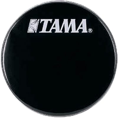 Tama basDrum Frontvel BK22BMWS, 22", zwart, Logo - Bass drumvel