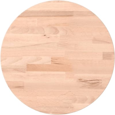 Tafelblad Rond Beukenhout - Houten Blad - Tafel Opknappen - Massief Natuurlijk Materiaal - Ø30x25 cm - Naturel Houtkleur
