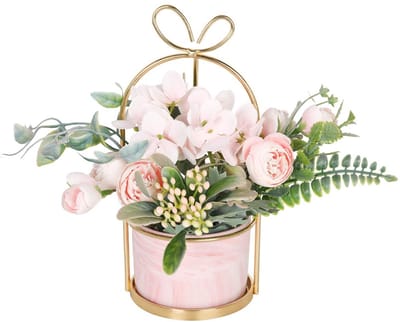 Kunstbloemen in pot, kunstbloemen als echte valse hortensia, zijden bloemen voor bruiloftsdecoratie, tafeldecoratie, woonkamer, slaapkamer, kamerdecoratie