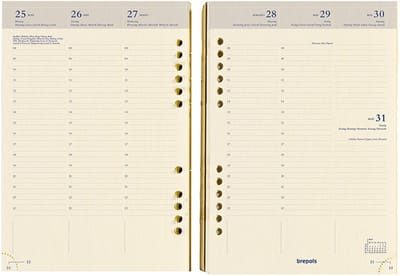 Brepols agenda vulling 2027 - BREFAX 7 [0.510] - 1 week op 2 pagina's - Weekoverzicht - 14.5 x 21 cm