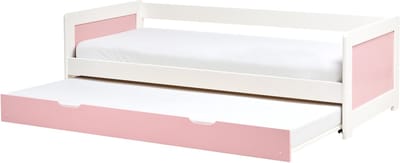 GRAVELINES - Onderschuifbed - Roze - 90 x 200 cm - Dennenhout