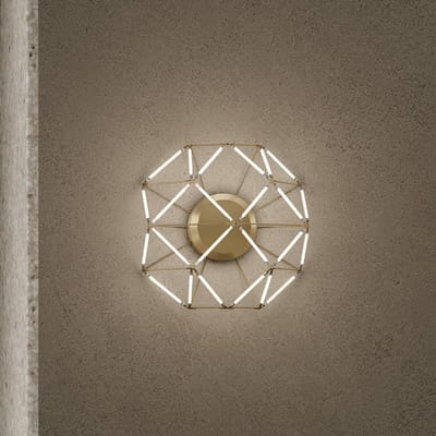 URBAN by Sforzin Euclide LED wandlamp, goudkleurig, metaal, 37,5 cm breed