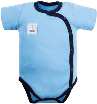 Eevi - Rompertje Naud - Blauw - Bootje - Maat 56 - 0 t/m 2 maanden