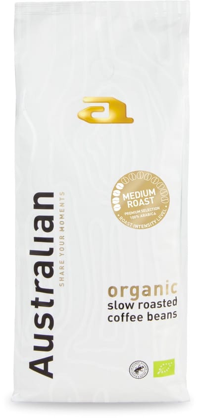 Australian Medium Roast koffiebonen (1000g) - BIO/RFA