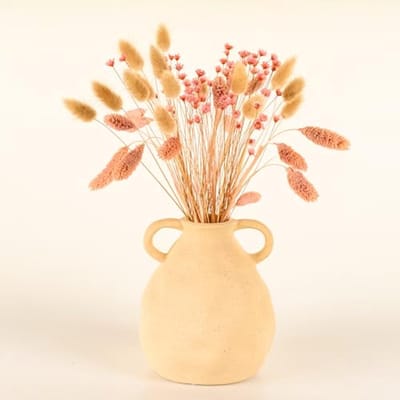Set droogbloemen - 130 stelen voor stijlvolle decoratie - onderhoudsvriendelijk en duurzaam boeket voor bruiloft en tafeldecoratie