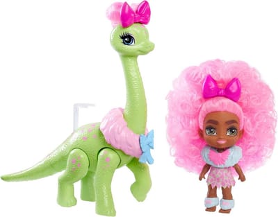 Speelgoed voor meisjes en jongens - Roze haarpop met dinosaurus en accessoires - 4 jaar en ouder
