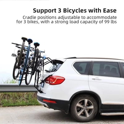 Fietsendrager Kofferbak - Fietsrek Auto - Fietsen Vervoeren - Robuust IJzeren Frame - Voor 3 Fietsen - Zwart Rood