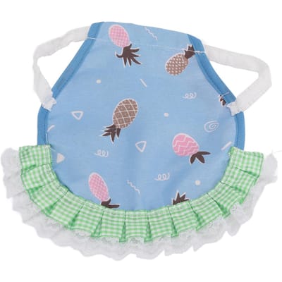 Tablier de poule mignon, protecteur, coloré, pour animaux de compagnie, avec sangles élastiques pour volaille, Ananas Bleu gray