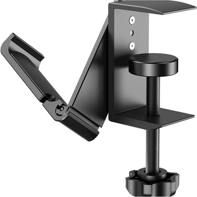 Koptelefoon Houder - Headset Stand - Bureau Organisatie - Opvouwbaar Aluminium - Ruimtebesparend Ontwerp - Zwart