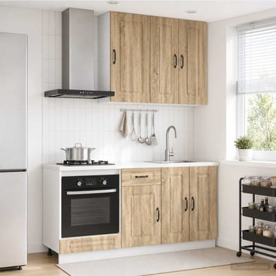 vidaXL - Keukenblok - KALMAR - 5 - st - Sonoma - Eiken - Bewerkt - hout