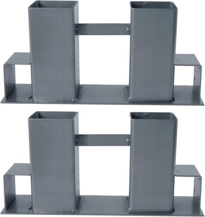 Brandhout Stapelhulp - Opbergrek Tuin - Haardhout Opslag - Set van Twee - 345 x 103 cm - Zwart