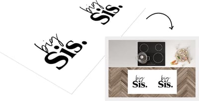 Keukenloper - Loper keuken - Big sis - Spreuken - Grote Zus - Quotes - Zussen - 120x60 cm - Keukenloper vinyl