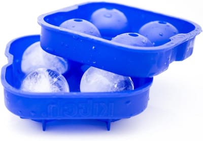 Ijsbal Maker - Ijsvorm Ijsbollen - Drankjes Koelen - Langzaam Smeltend IJs - 4 x 4.5 cm - Kobaltblauw