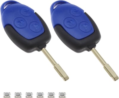 2x 3-knops afstandsbediening sleutelbehuizing met ongeknipte sleutel voor Connect VANS MK7 2006-2014, vervangende sleutel, auto-accessoires, sleutelbehuizing