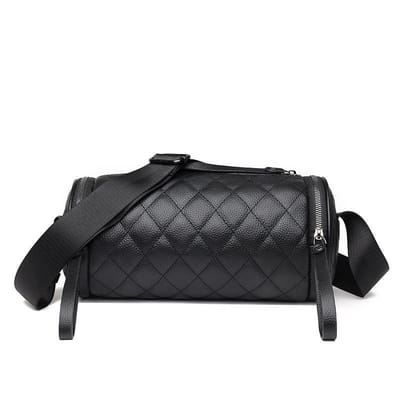 Nieuwe Diamant Crossbody Schoudertas Bucket Bag Grote Capaciteit Crossbody Tas Ronde Ton Eenvoudige Dames Retro Tas gray