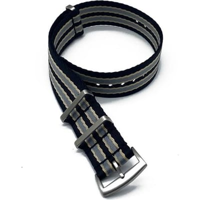 Bracelet de montre réplique Omega Seamaster 20 mm de haute qualité 22 mm, bracelet de montre rayé Nato pour bracelet de montre en nylon de sport de l'armée 20mm black