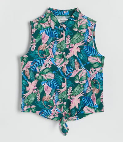 Starry Indigo - Shirt/blouse met patroon voor Meisjes | 5-6 jaar | Maat 116