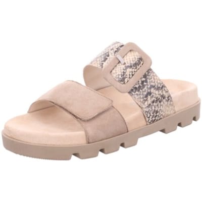 Rohde 6313 12 Slippers Grijs Slangenprint Suede en Leer Dames - Grijs - 37