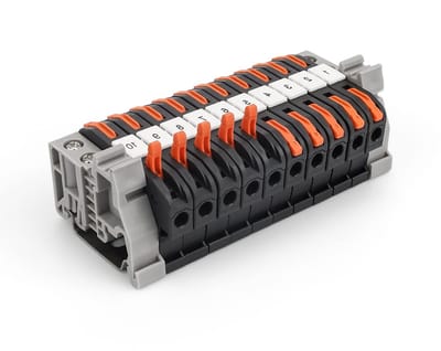 10 Stuks DIN Rail Aansluitblok, 0.08-4 mm², Voor Elektrische Installaties en Doe-Het-Zelf Projecten, Snelle Aansluiting en Betrouwbare Verbinding