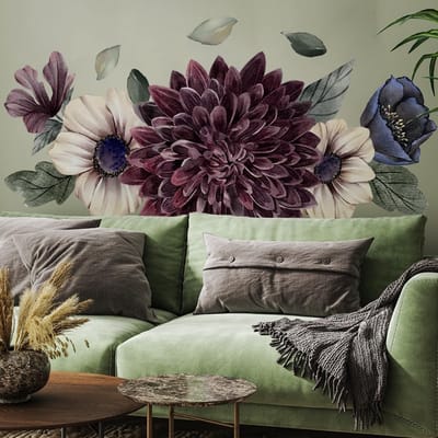 Dailygoods- Muursticker 3D Bloemen - Wanddecoratie Kinderen - Wanddecoratie Slaapkamer - Wanddecoratie Woonkamer - Wanddecoratie Keuken - Vriendelijk Vinyl