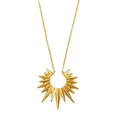 Marama - ketting Lina Goud - stainless steel - gold plated - zonnige bedel - nikkelvrij - damesketting - trendy - cadeau dames