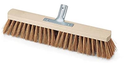 Saalbezem met metalen steelhouder 40 cm - Waterbestendige poly-kokos bezem