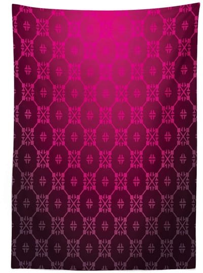 ABAKUHAUS Damast Tafellaken – Magenta, 140x240 cm, Binnen/buiten