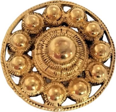 Zeeuws Meisje - Broche -Zeeuwse knoop - 3 cm doorsnede verguld