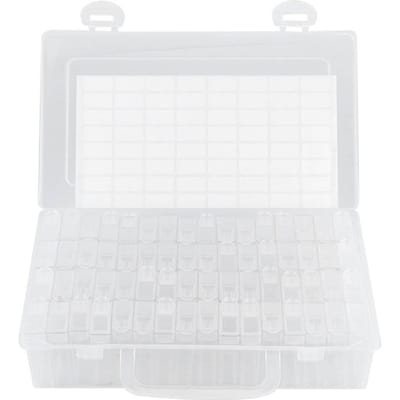64 Vakken Diamanten Borduuraccessoires Diamanten Schilderij Dozen Koffers Organizer Thuis Kralen Opberg white