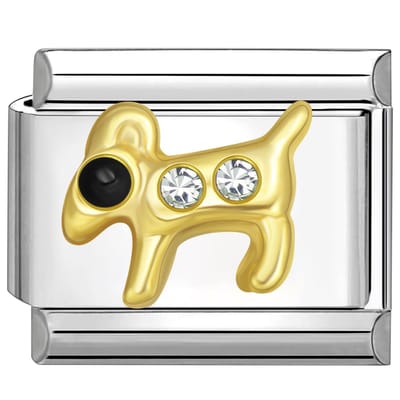 Quiges - Schakel - Bedel - 9mm - charms - Kleurrijk - Zirkonia - horoscoop - Ram - Geschikt voor - armband - Schakelarmband - italy bedels armband