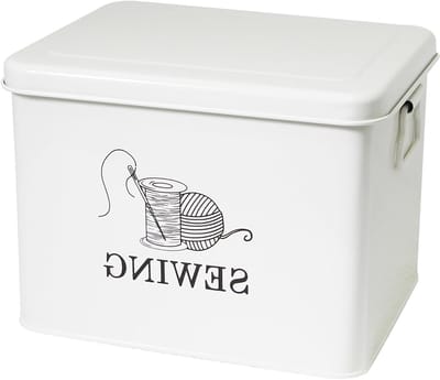 Lege Naaidoos met 2 Lagen, 23.5 x 18.5 x 21 cm, Complete Organizer voor Naaibenodigdheden, Creatief Cadeau en Accessoires